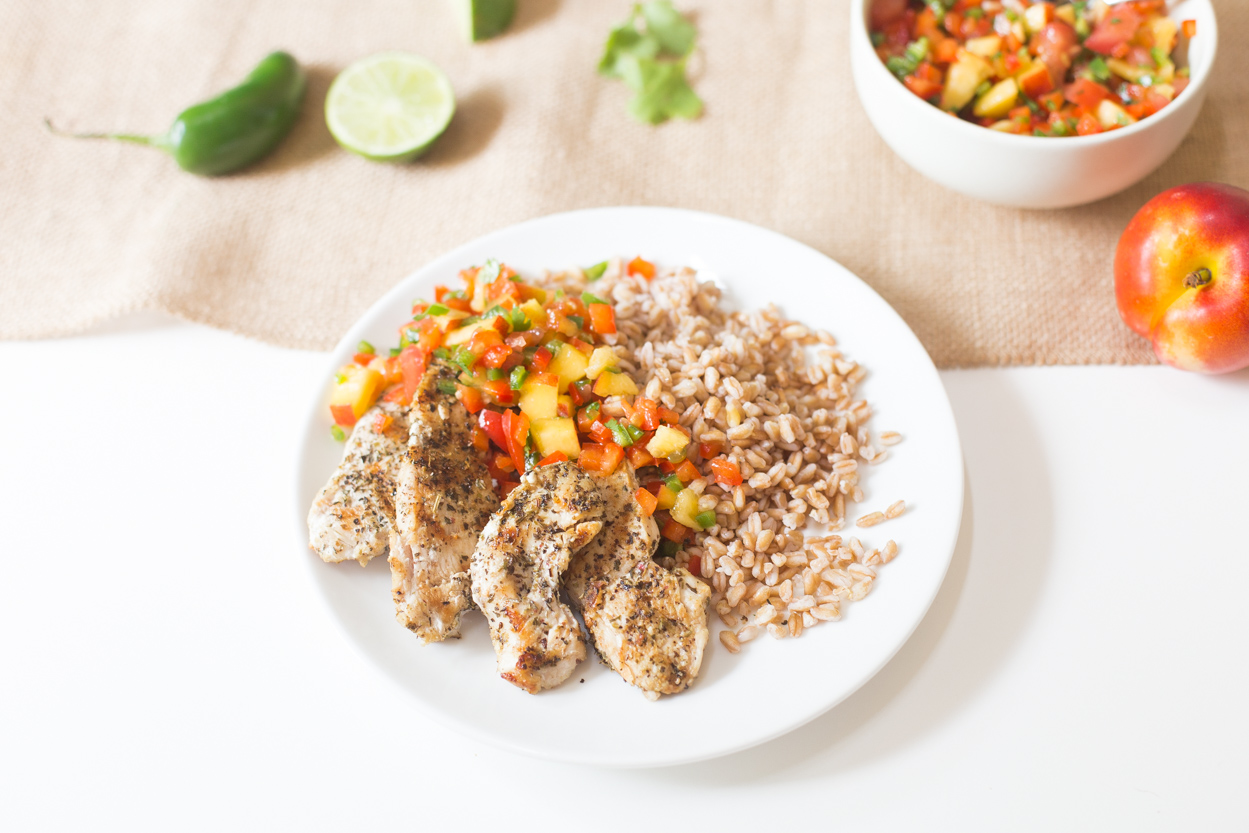 Dry Rub Chicken with Nectarine Salsa | Cook Smarts