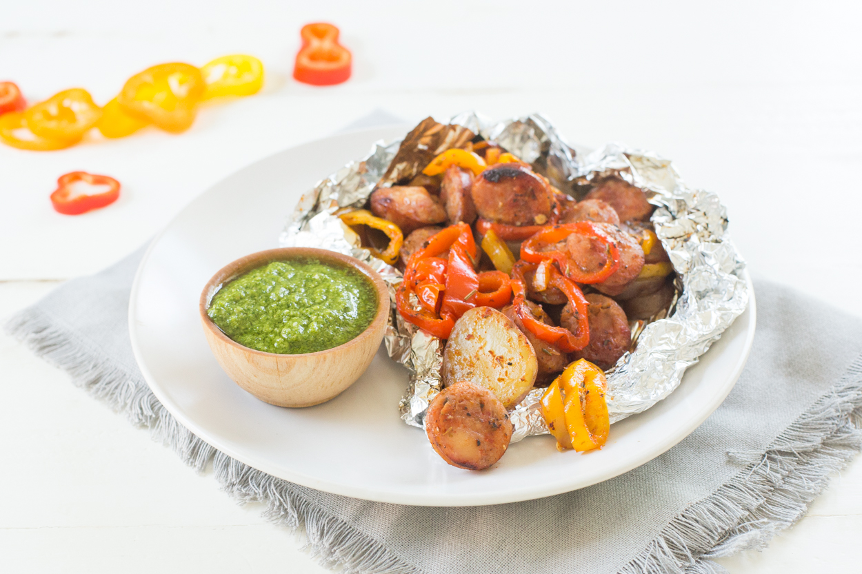Foil Packet Italian Sausage and Peppers | Cook Smarts