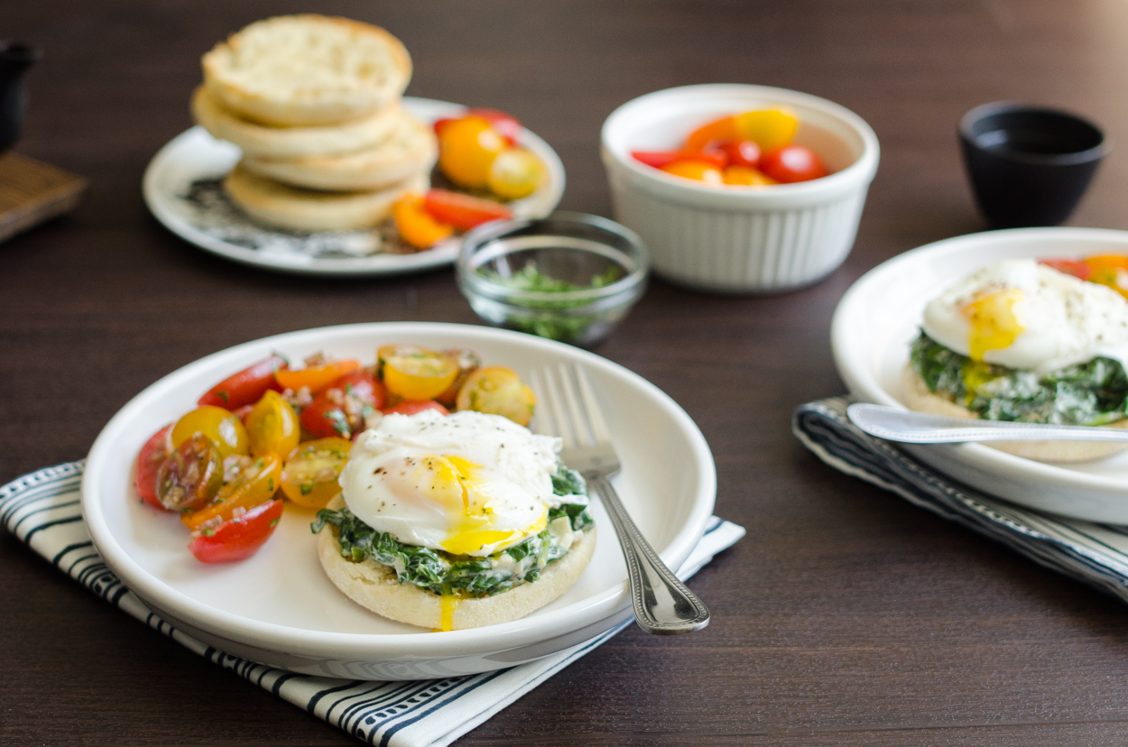 Poached Eggs with Creamy Spinach | Cook Smarts