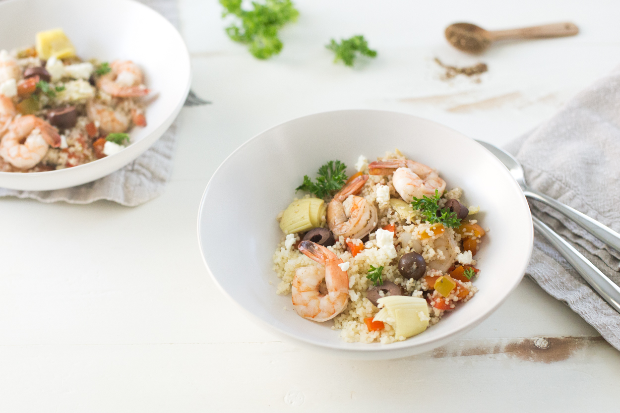 Mediterranean Shrimp and Couscous Saute Cook Smarts