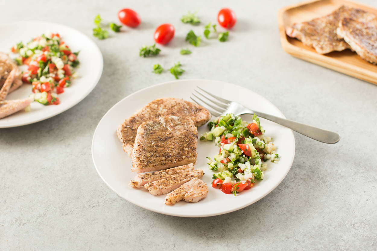 Za'atar Rubbed Pork Chop | Cook Smarts