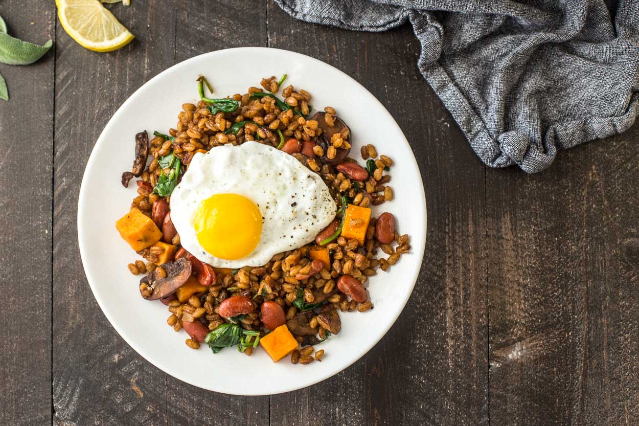 Balsamic Farro Saute with Sweet Potatoes | Cook Smarts