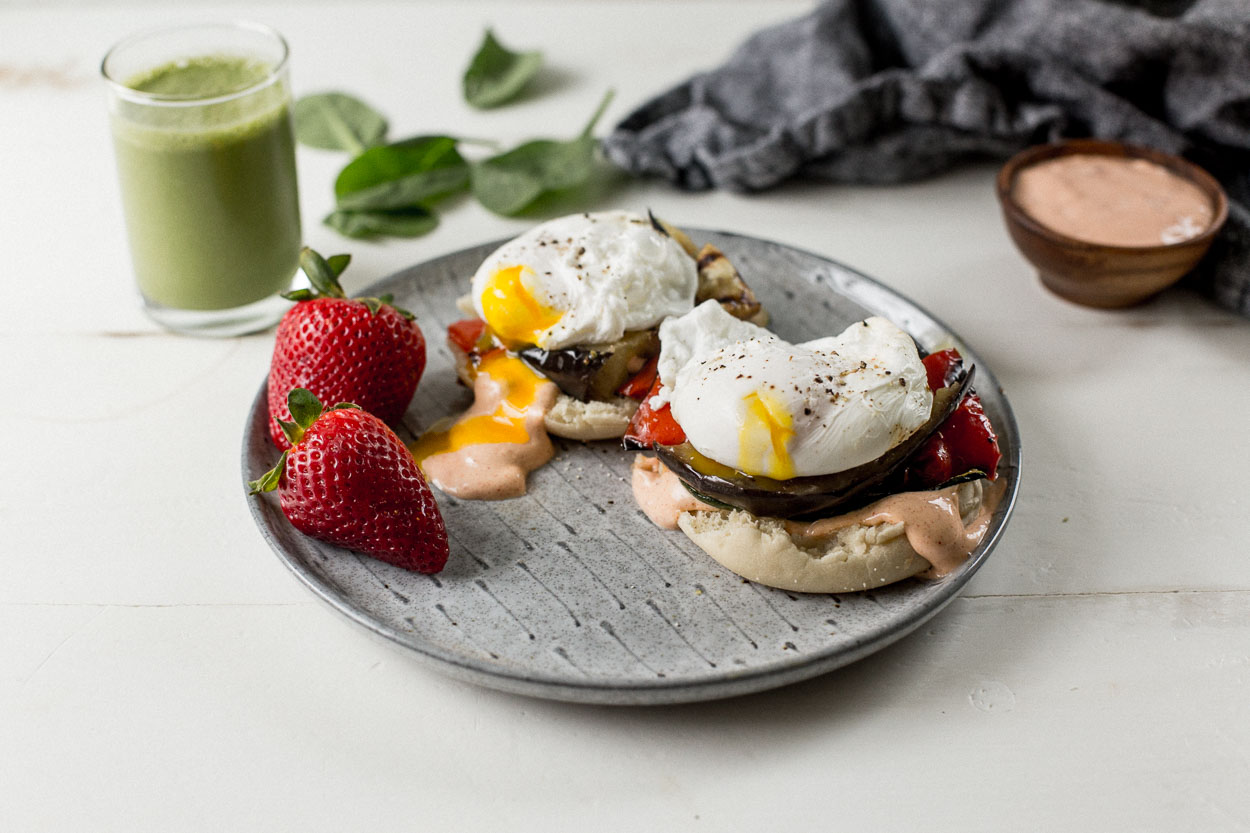 [Leftover] Grilled Vegetable Eggs Benedict Cook Smarts