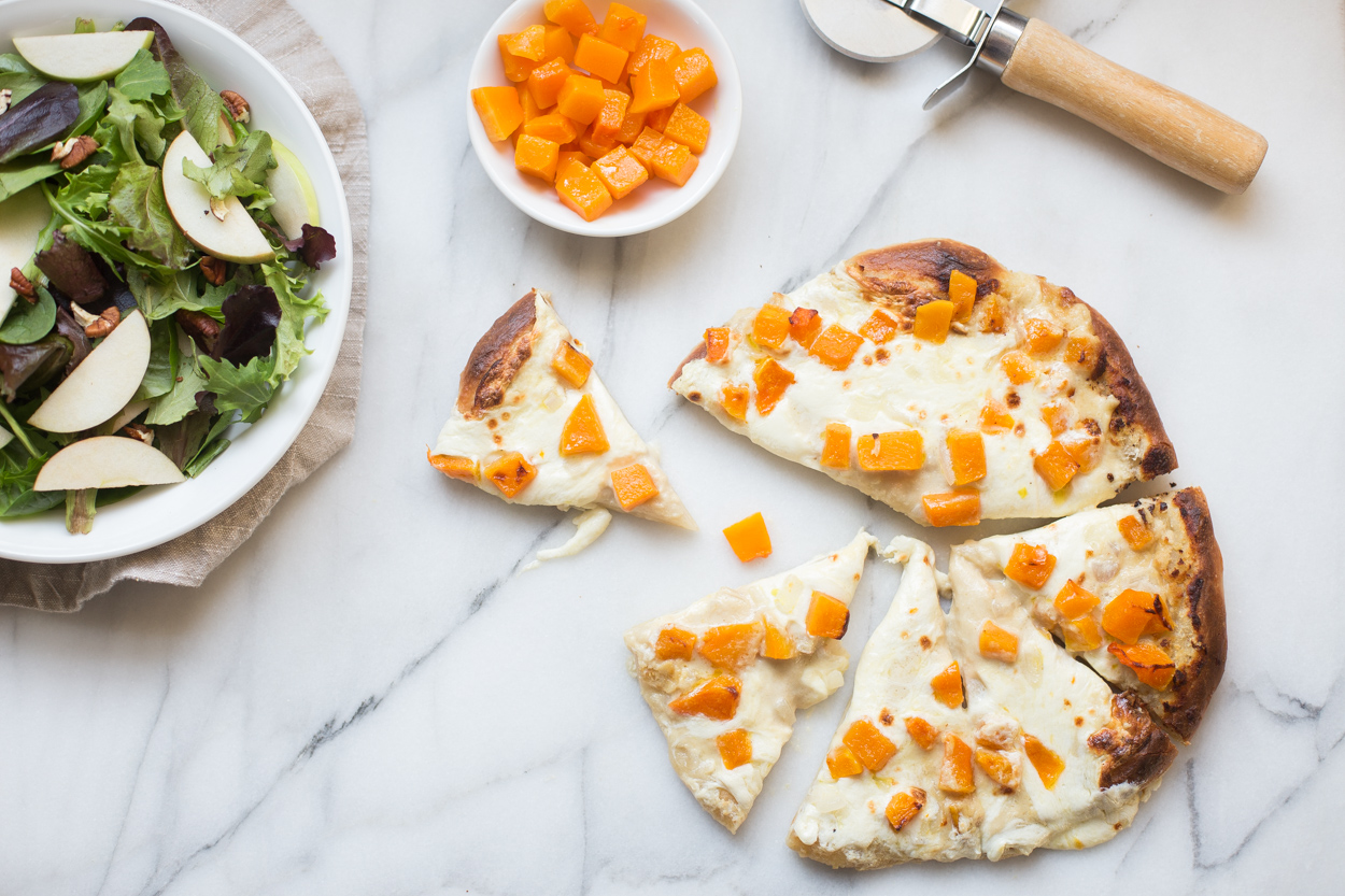 Roasted Butternut Squash and Hummus Flatbread | Cook Smarts