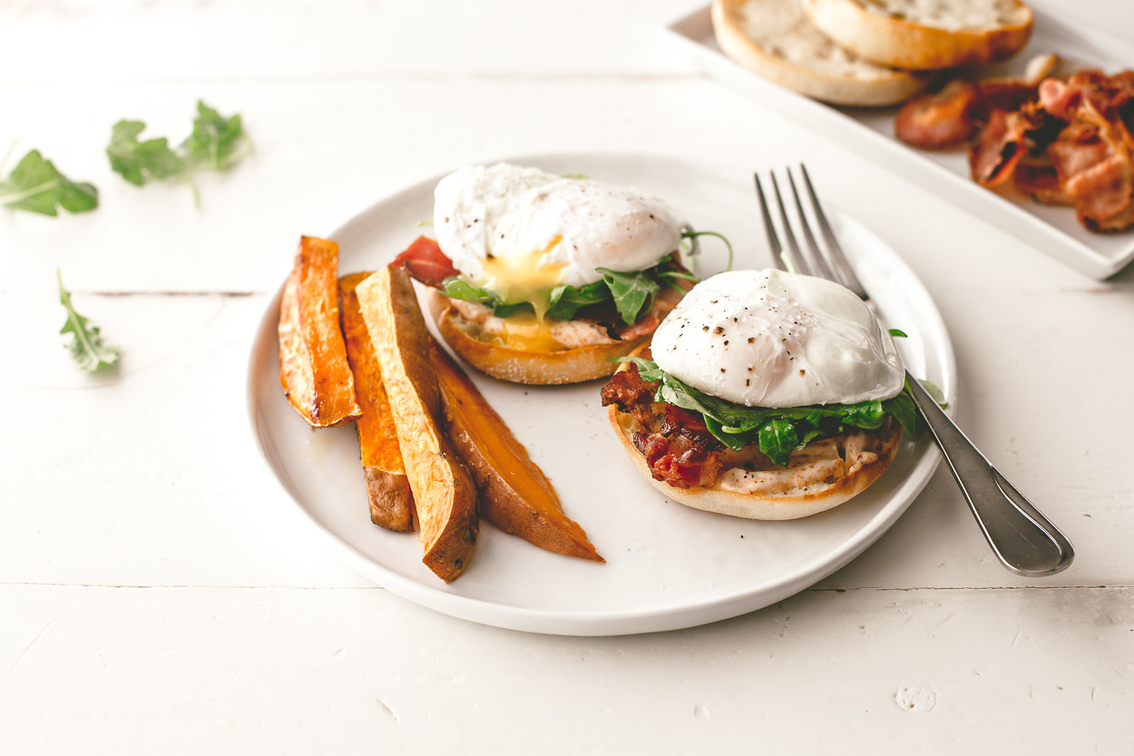 Bacon and Arugula Eggs Benedict Cook Smarts