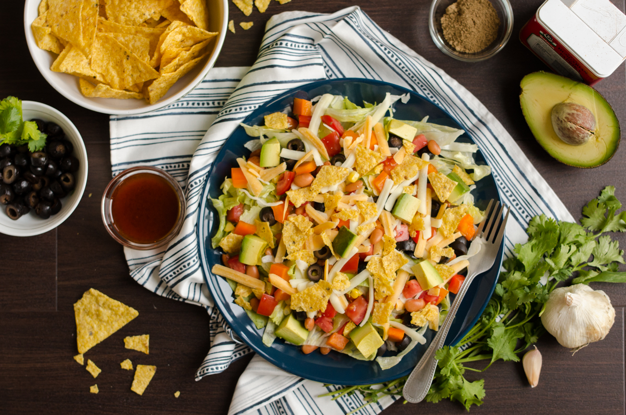 Crunchy Tex Mex Salad with Pinto Beans | Cook Smarts