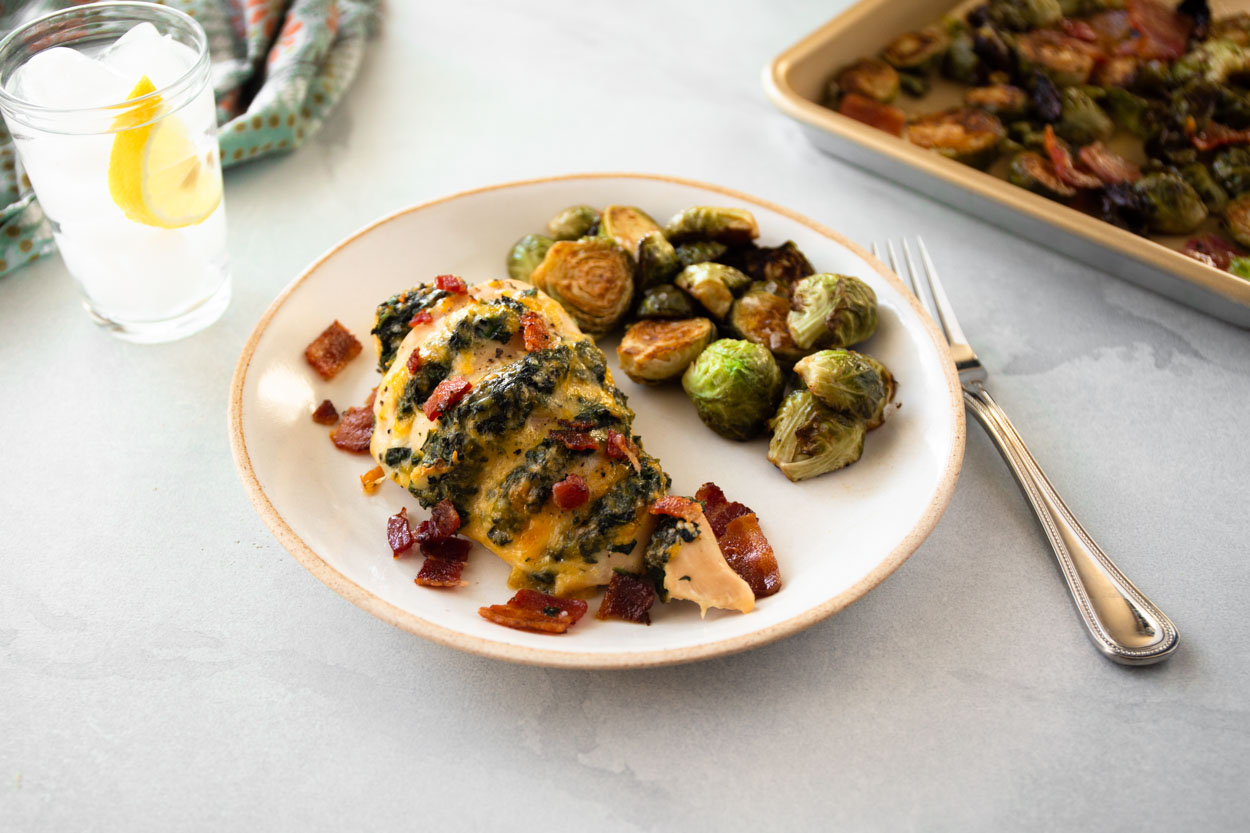 Hasselback Chicken with Spinach, Bacon, and Cheddar | Cook Smarts