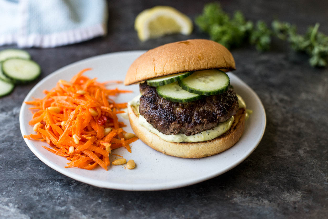 Kofta Burger with Chermoula Mayo | Cook Smarts