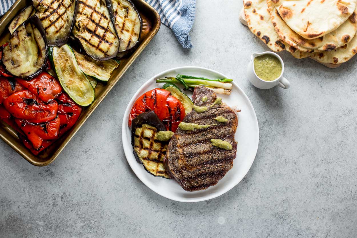 Grilled Bisteca and Vegetables | Cook Smarts