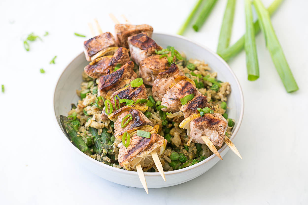 Five Spice Salmon Kebabs {Favorites} | Cook Smarts