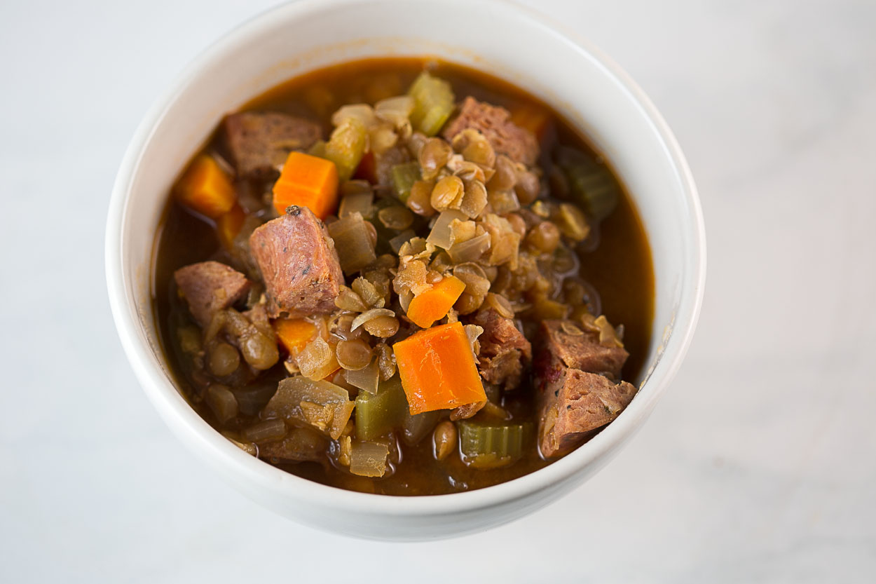 Slow Cooker Lentil and Sausage Soup Cook Smarts