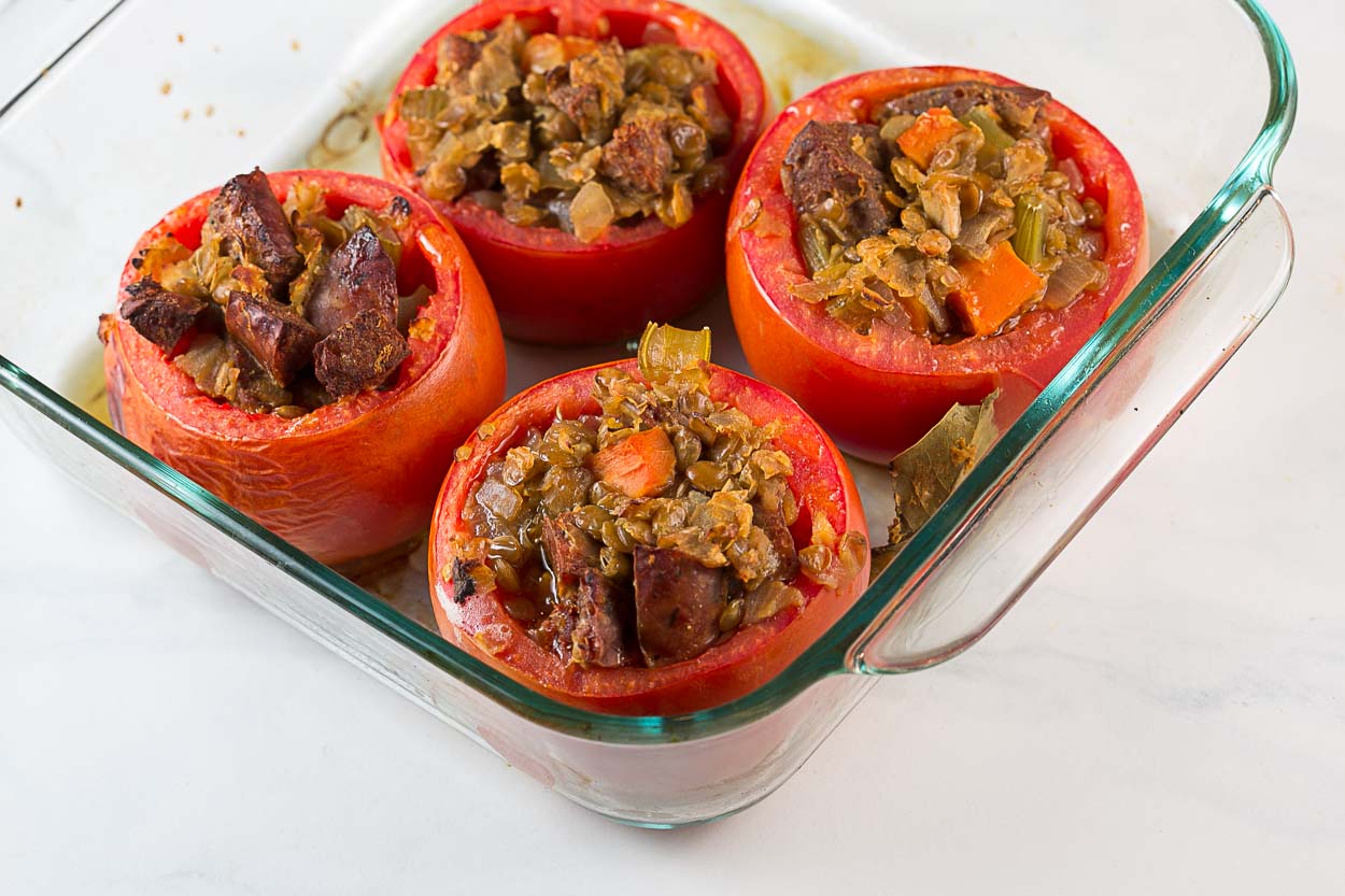 Lentil and Sausage Stuffed Tomatoes Cook Smarts