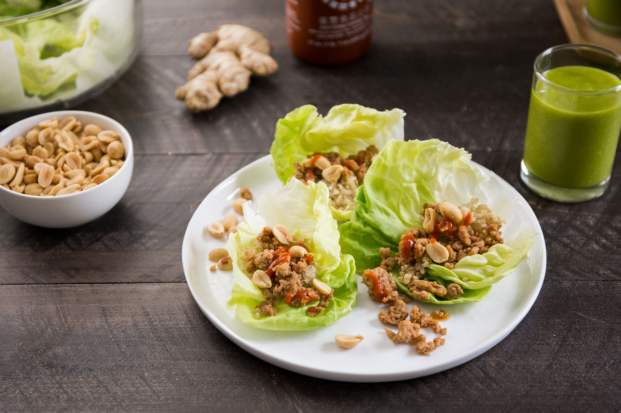 Thai Red Curry Pork and Quinoa Lettuce Cups | Cook Smarts