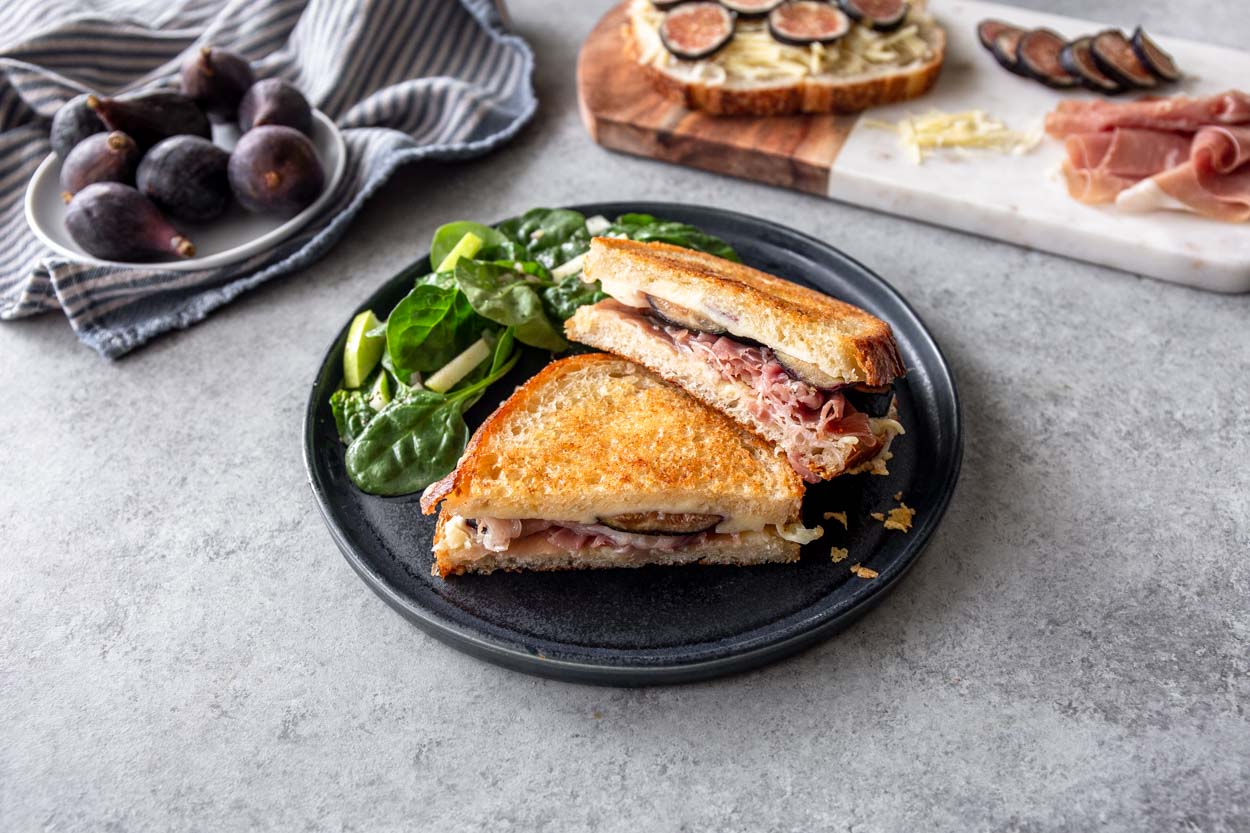 Prosciutto, Fig, and Gruyere Grilled Cheese, image size:1250x833