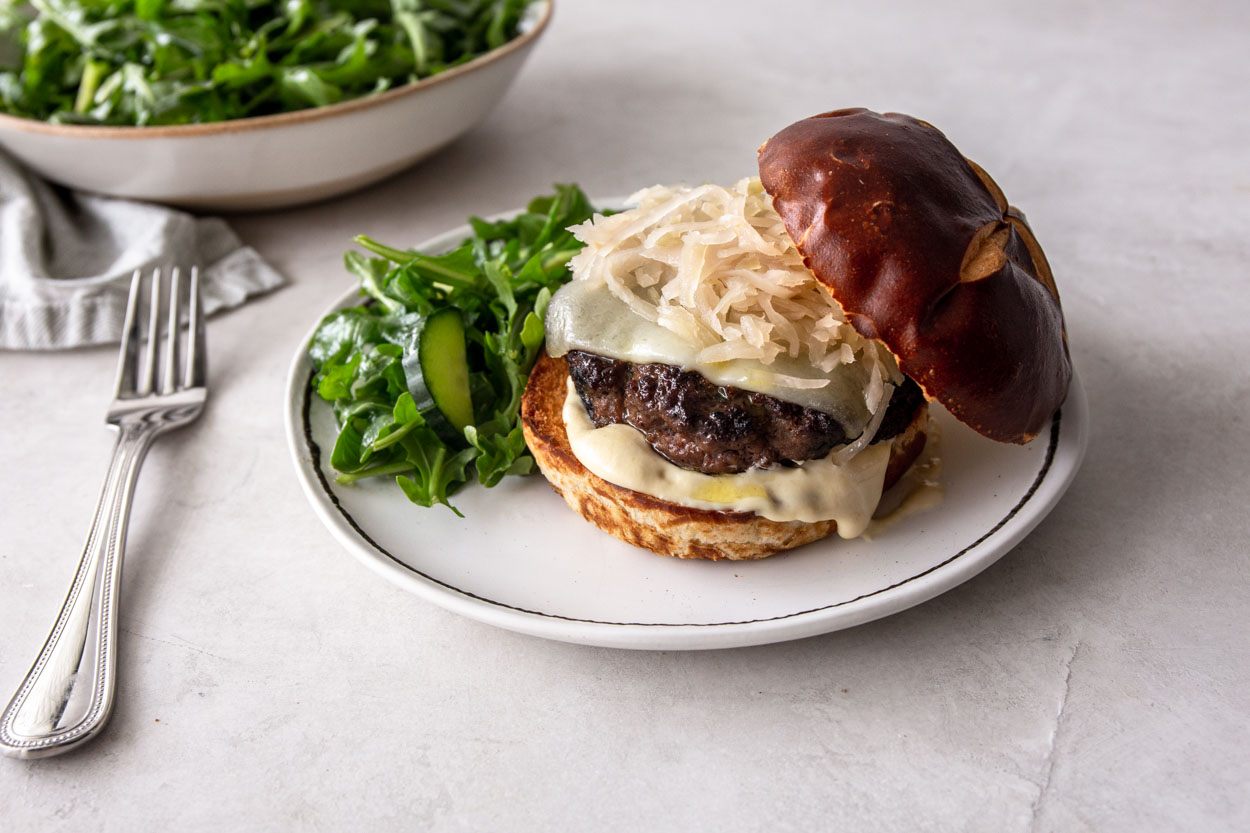 Oktoberfest Burger with Sauerkraut Cook Smarts