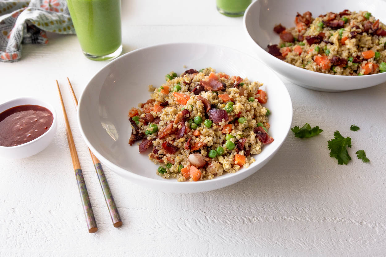 Quinoa Fried ‘Rice’ with Bacon Cook Smarts
