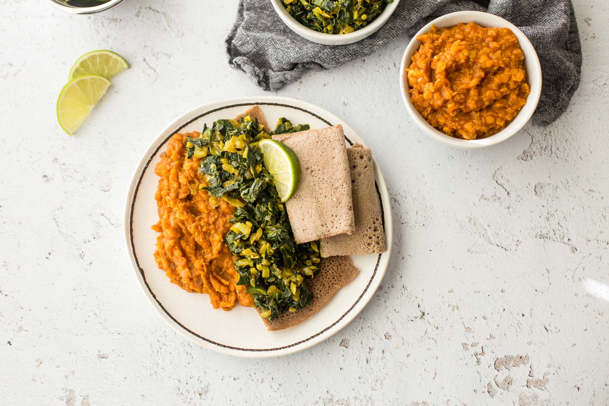 Ethiopian Lentils (Misir Wot) and Collards (Gomen) | Cook Smarts