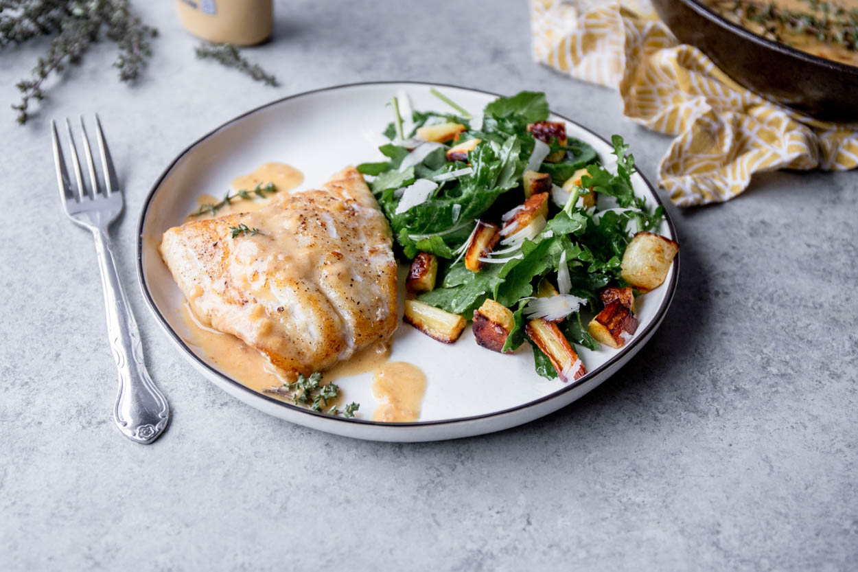 Tilapia with MustardThyme Cream Sauce Cook Smarts