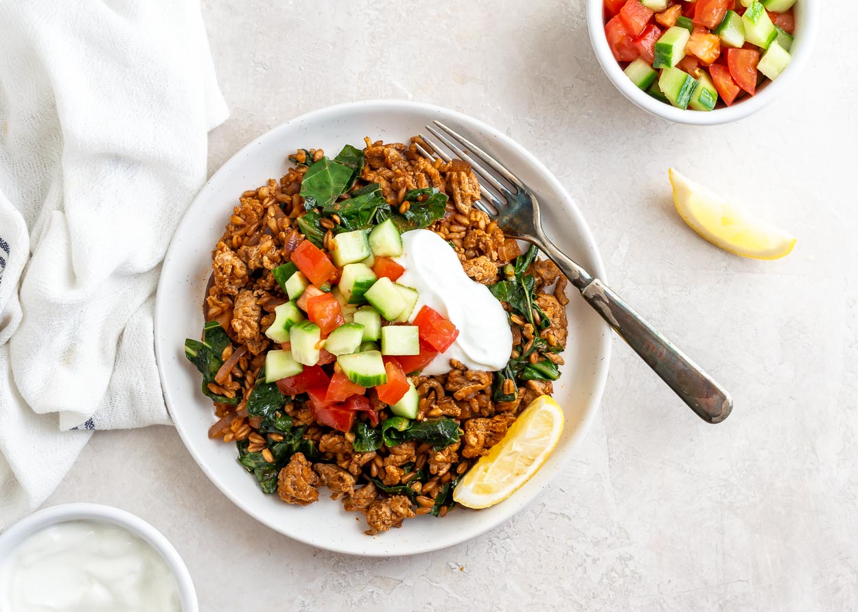 Berbere Farro and Ground Turkey Saute Cook Smarts