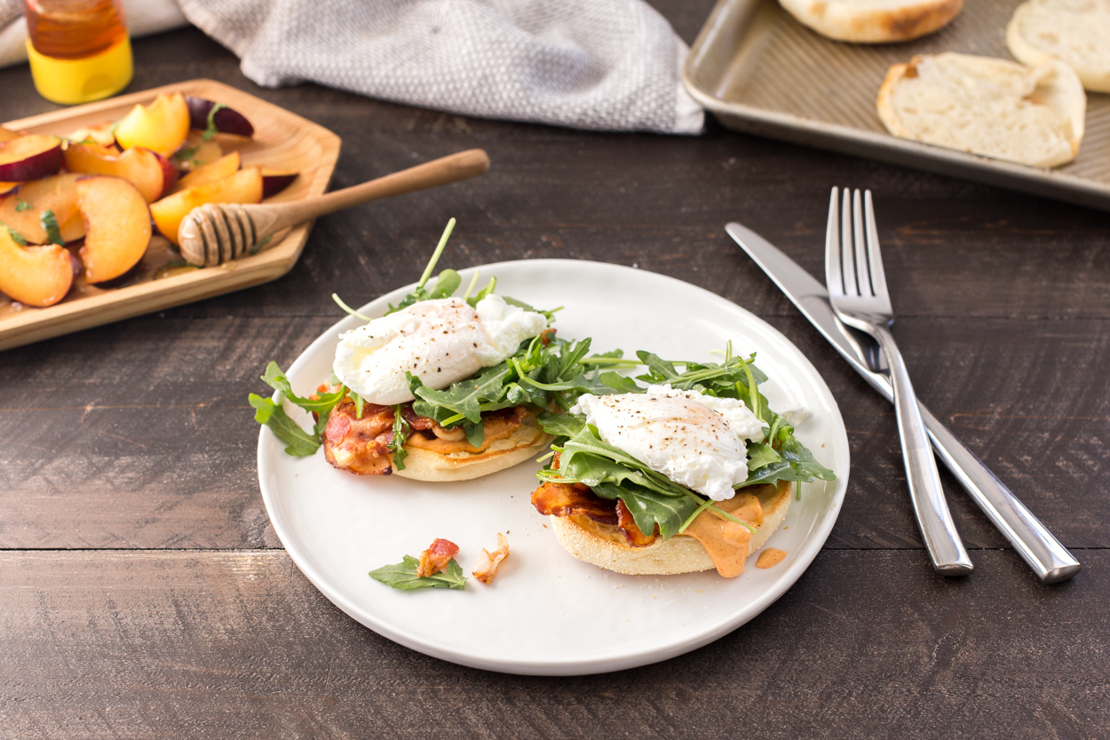 Bacon and Arugula Eggs Benedict  | Cook Smarts