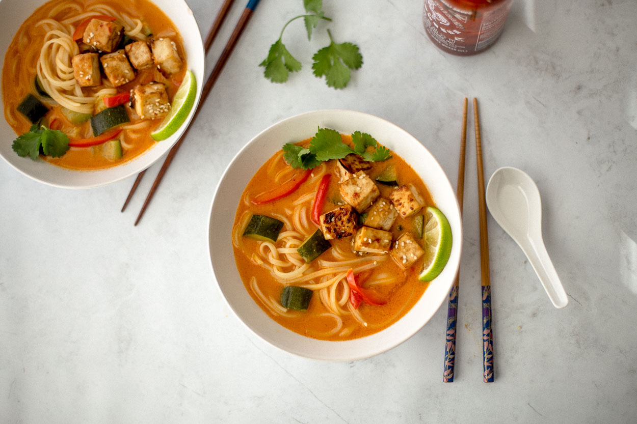 Thai Red Curry Noodle Bowls | Cook Smarts