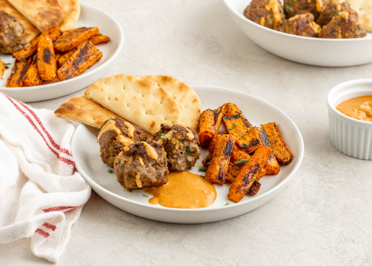 Lamb Meatballs with Creamy Harissa Tahini | Cook Smarts