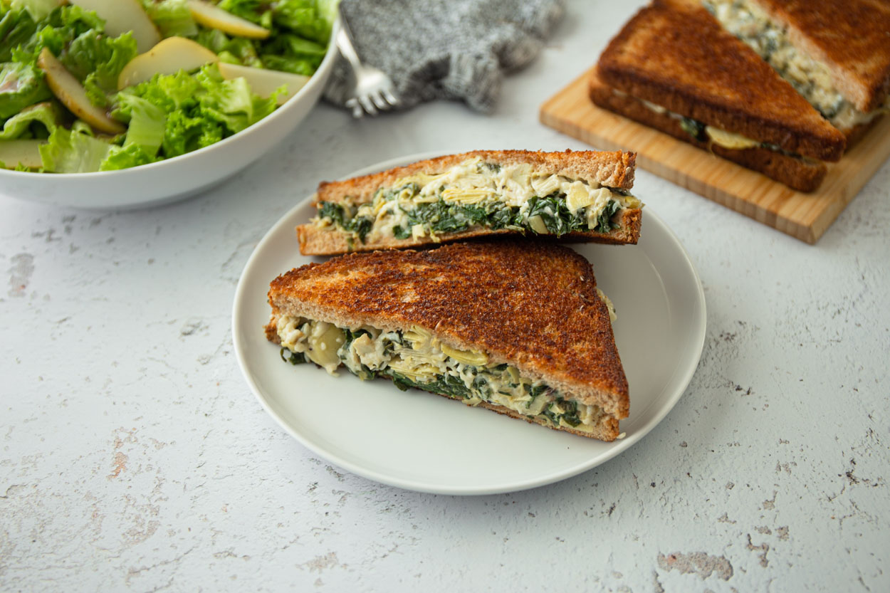 Spinach and Artichoke Grilled Cheese | Cook Smarts