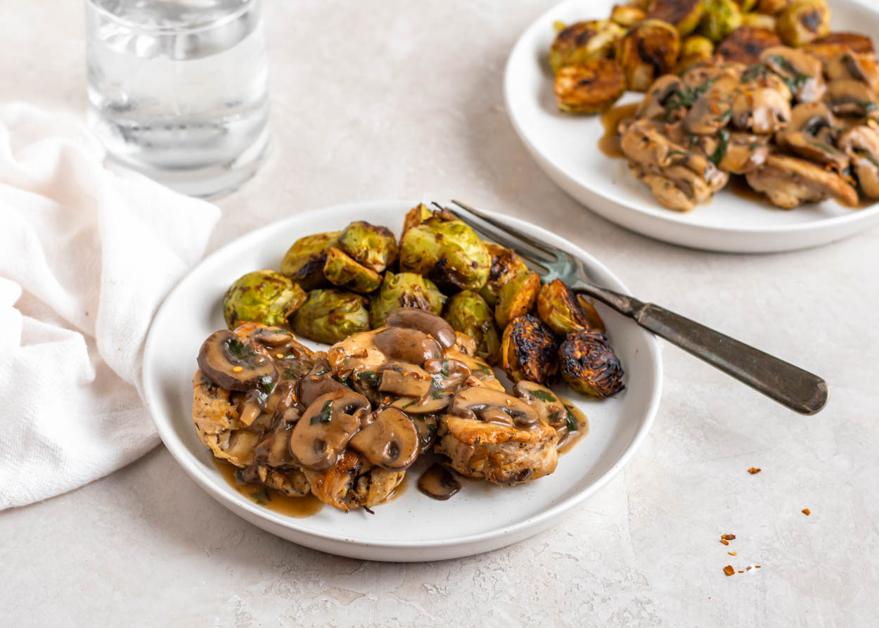 Herby Chicken Thighs with Mushroom Pan Sauce | Cook Smarts