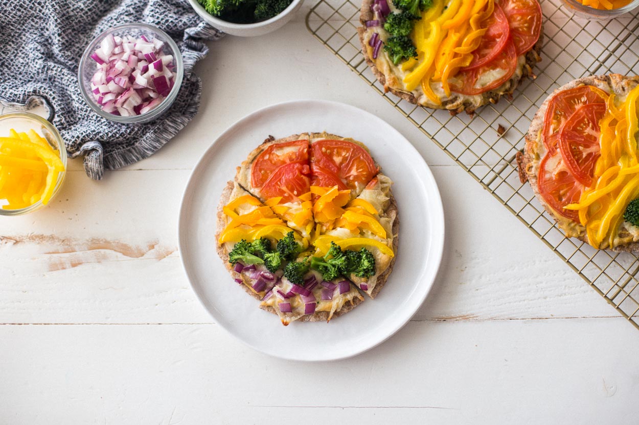 Rainbow Vegetable Flatbread | Cook Smarts