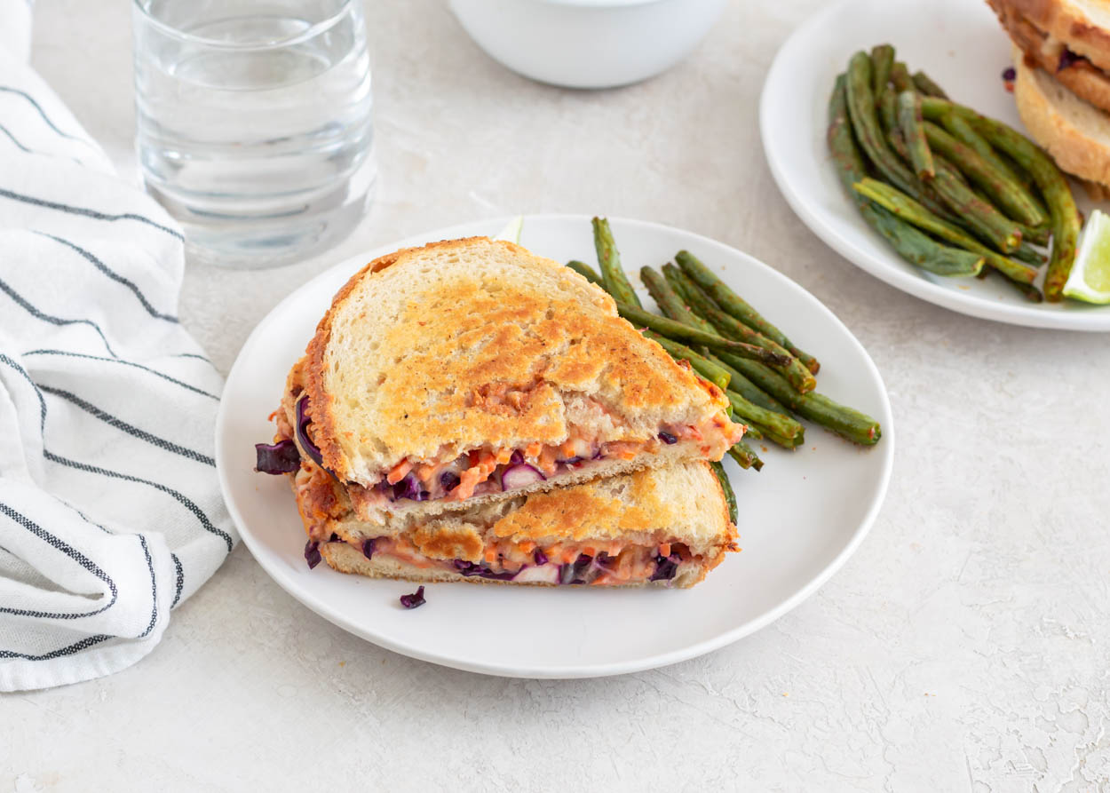 Refried Bean and Curtido Grilled Cheese | Cook Smarts
