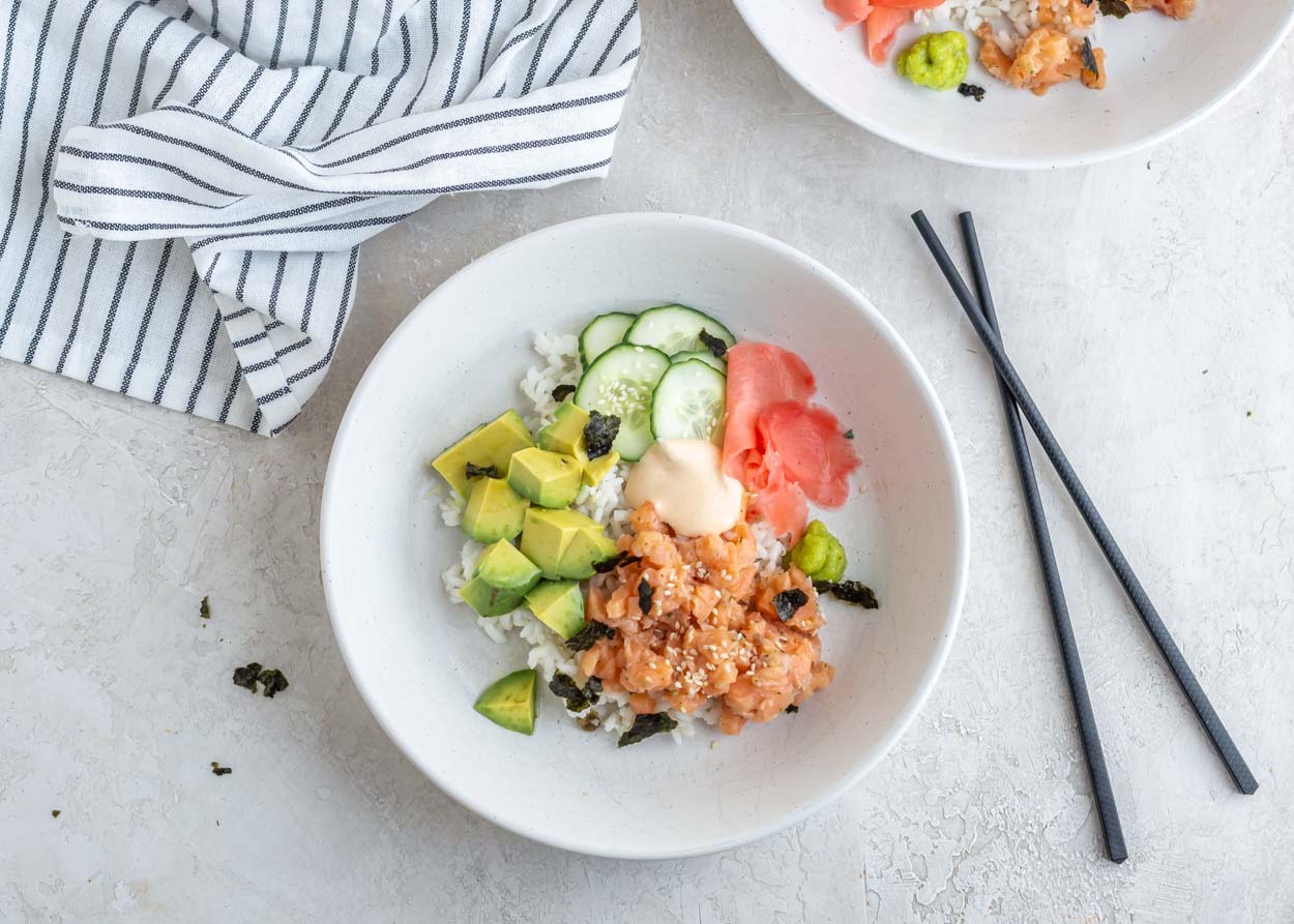 Salmon Sushi Bowls | Cook Smarts
