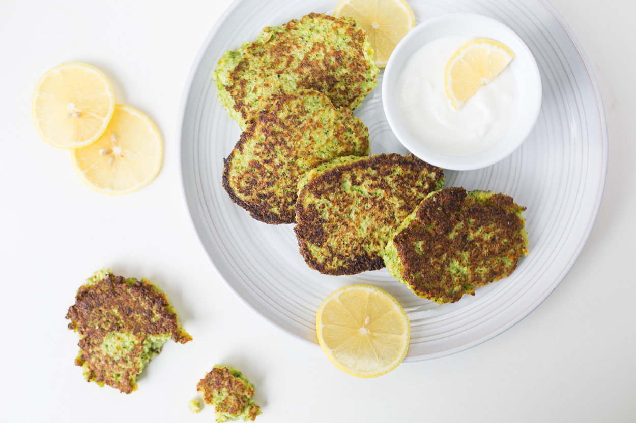 PanFried Broccoli Fritters with GarlicLemon Yogurt Cook Smarts