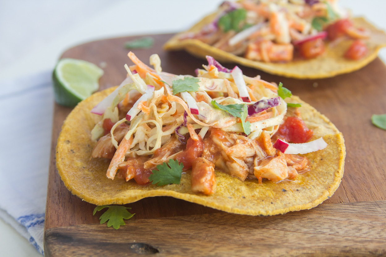 Tostadas with Chipotle Chicken | Cook Smarts