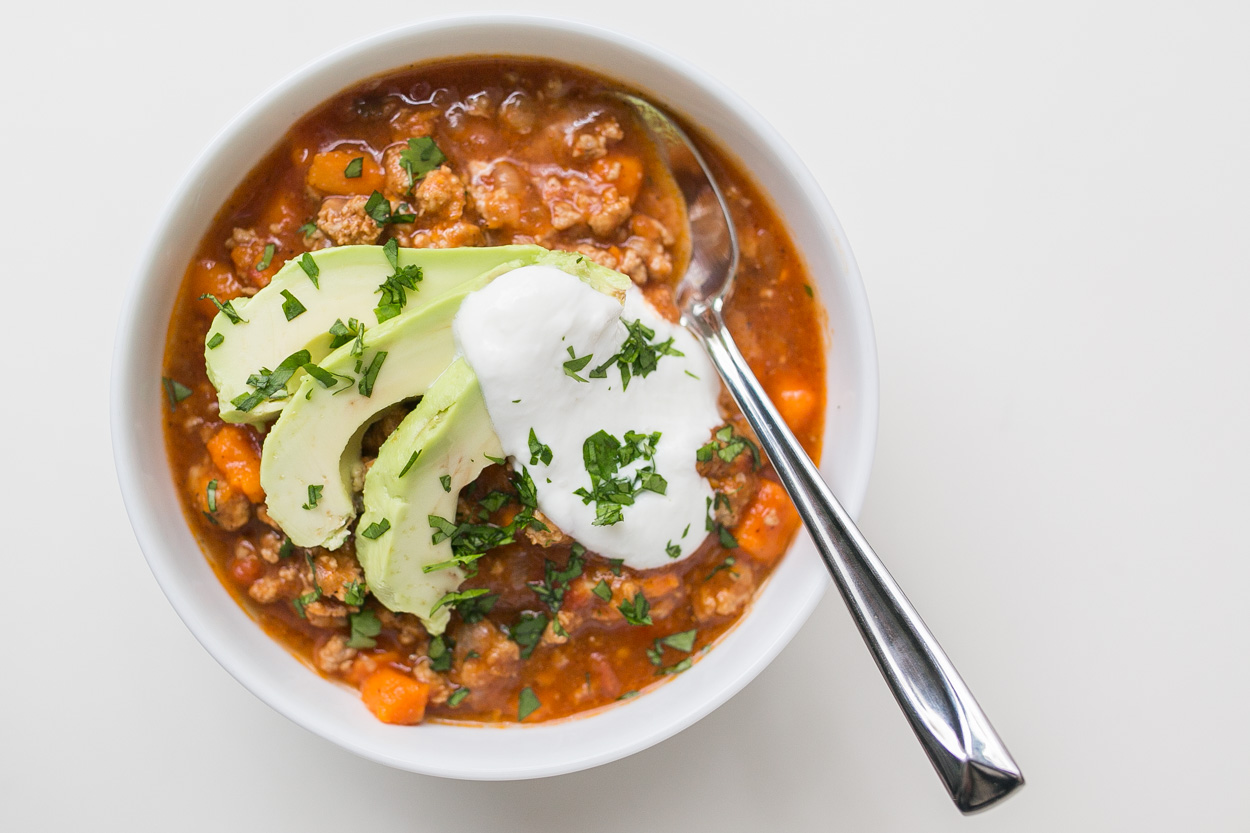 Slow Cooker Turkey and Sweet Potato Chili Cook Smarts