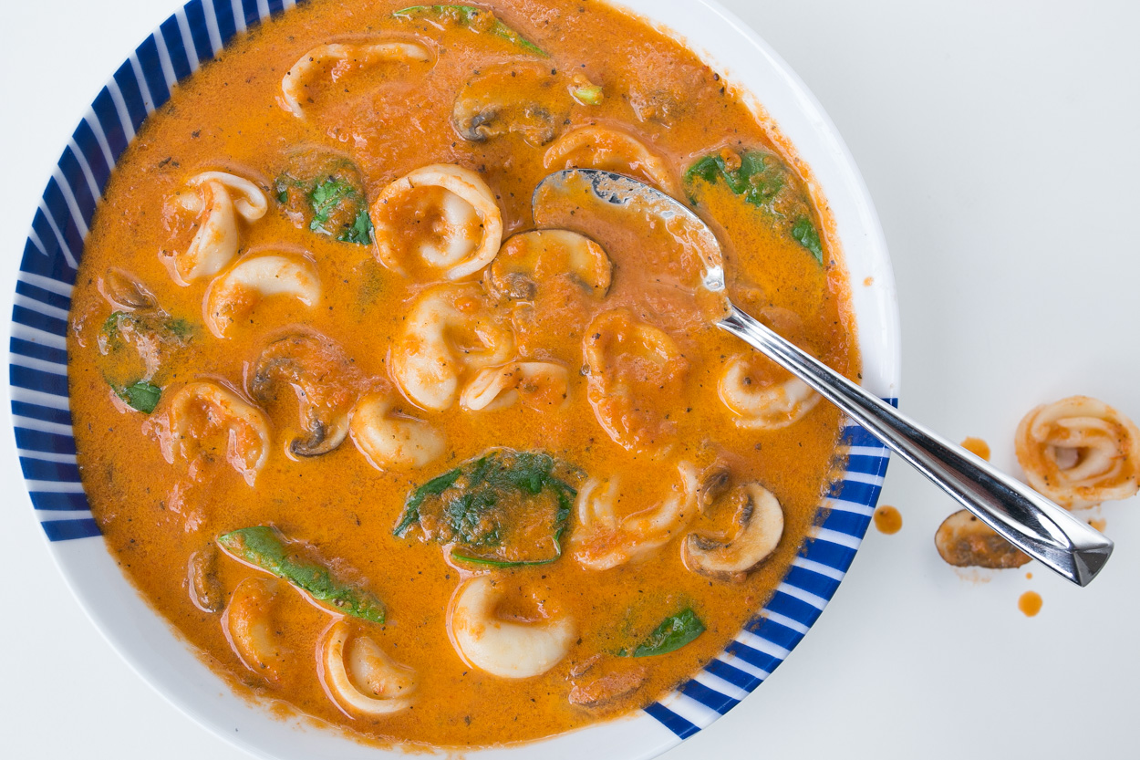 Tortellini Soup with Creamy Tomato Broth | Cook Smarts