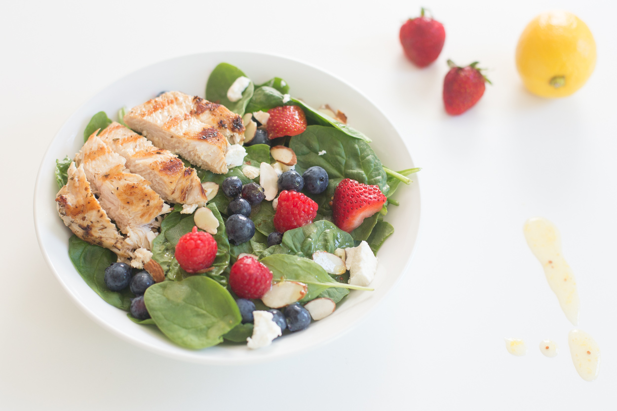 Spinach Salad with Chicken and Berries | Cook Smarts