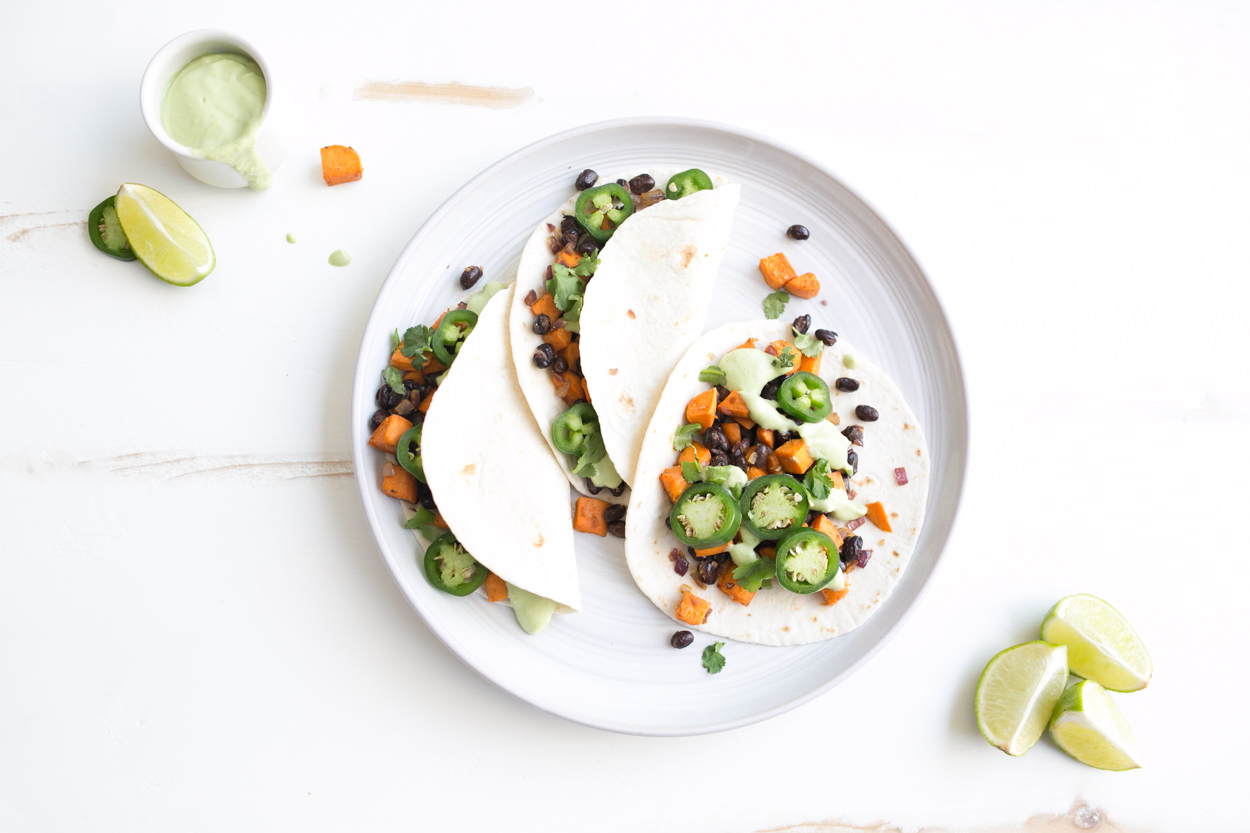 Black Bean and Sweet Potato Tacos | Cook Smarts