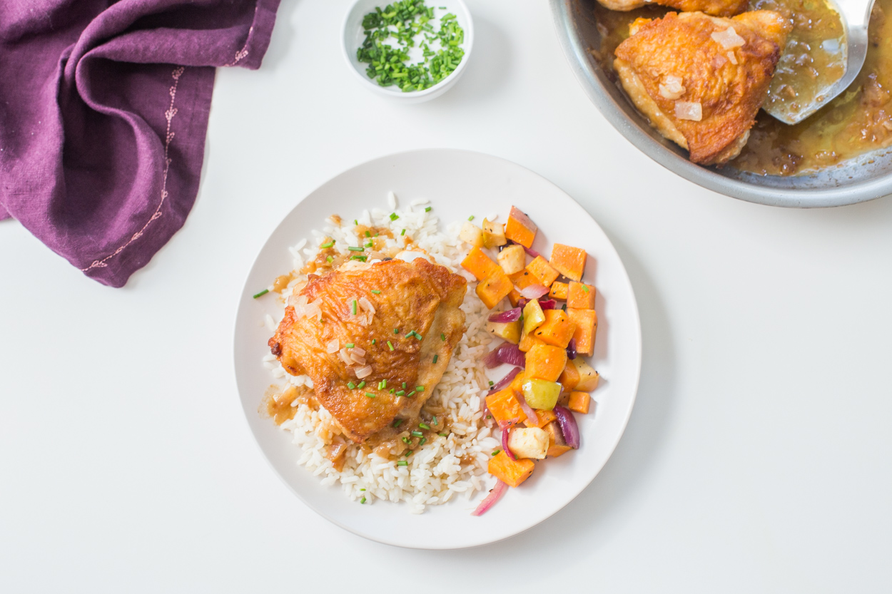 Crispy Chicken Thighs with Rice Cook Smarts