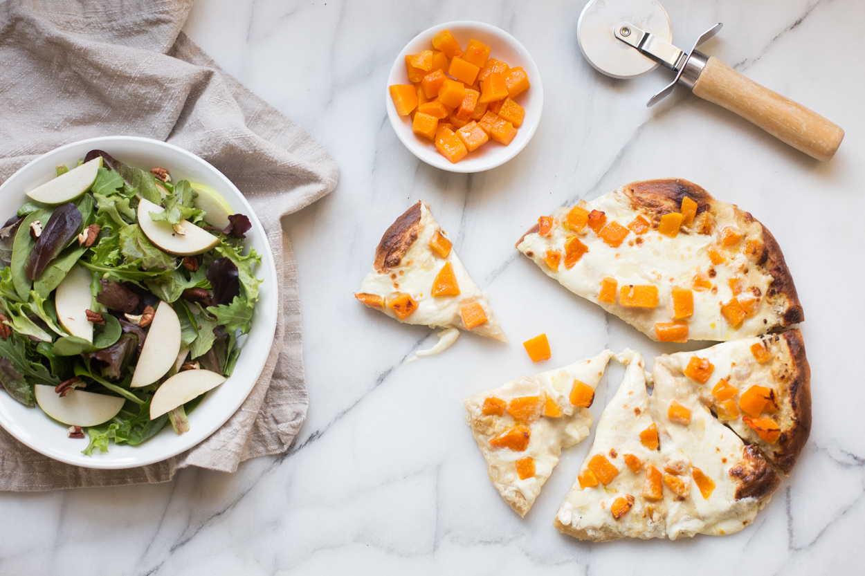 Roasted Butternut Squash and Hummus Pizza | Cook Smarts