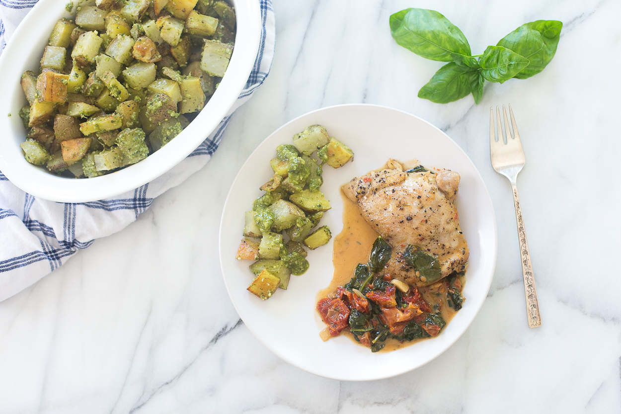 Skillet Chicken with Sundried Tomatoes and Spinach Cook Smarts