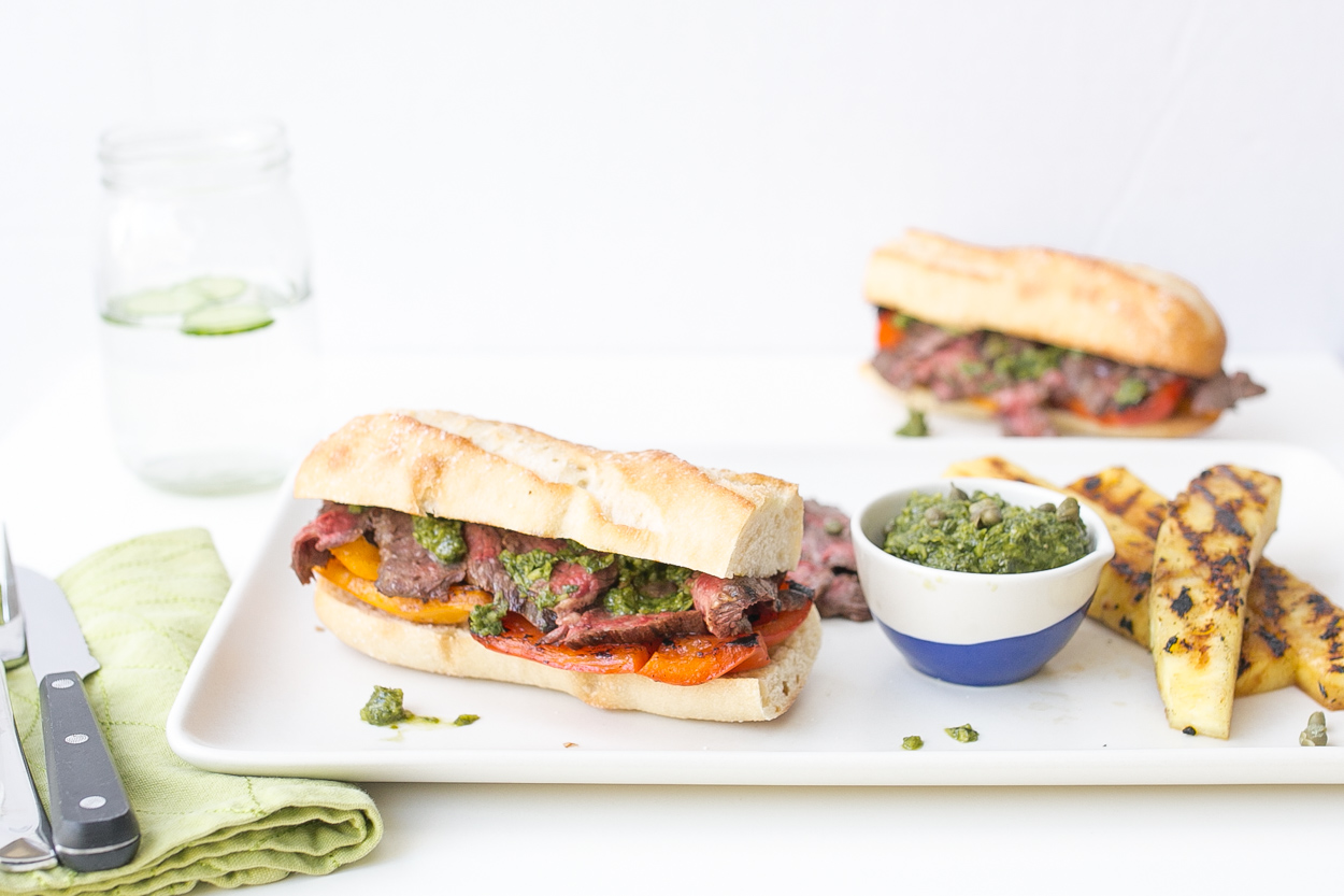 Skirt Steak Sandwiches with Pesto Cook Smarts