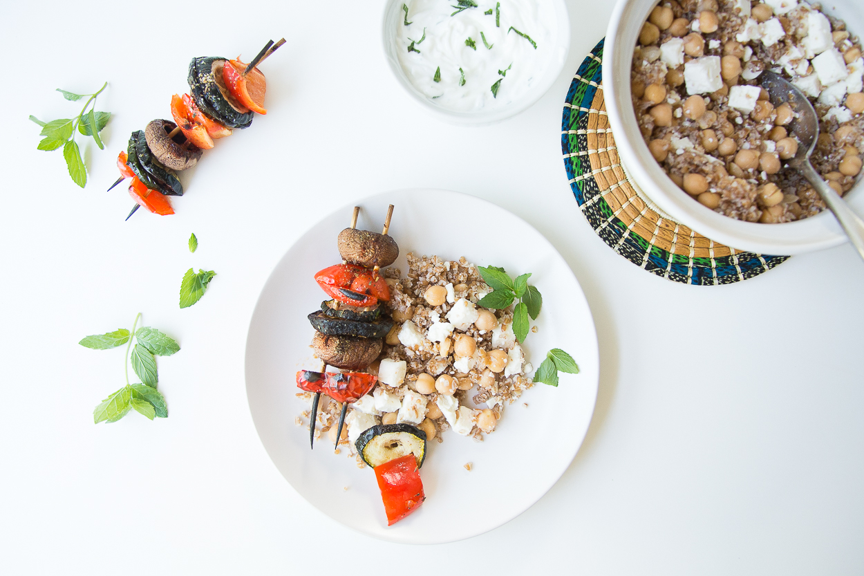 Vegetable Kebabs with Mint Yogurt Sauce Cook Smarts
